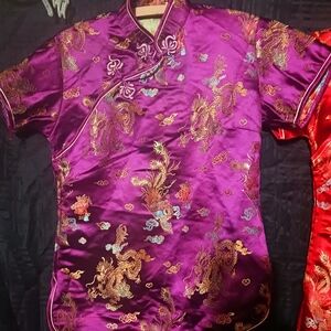 Purple Embroidered Shirt